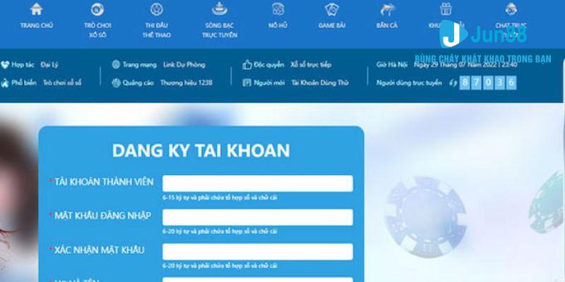Đăng ký Jun88 đơn giản chỉ trong vài bước nhỏ